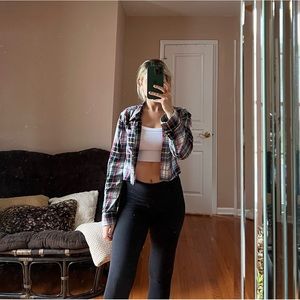 BDG cropped flannel